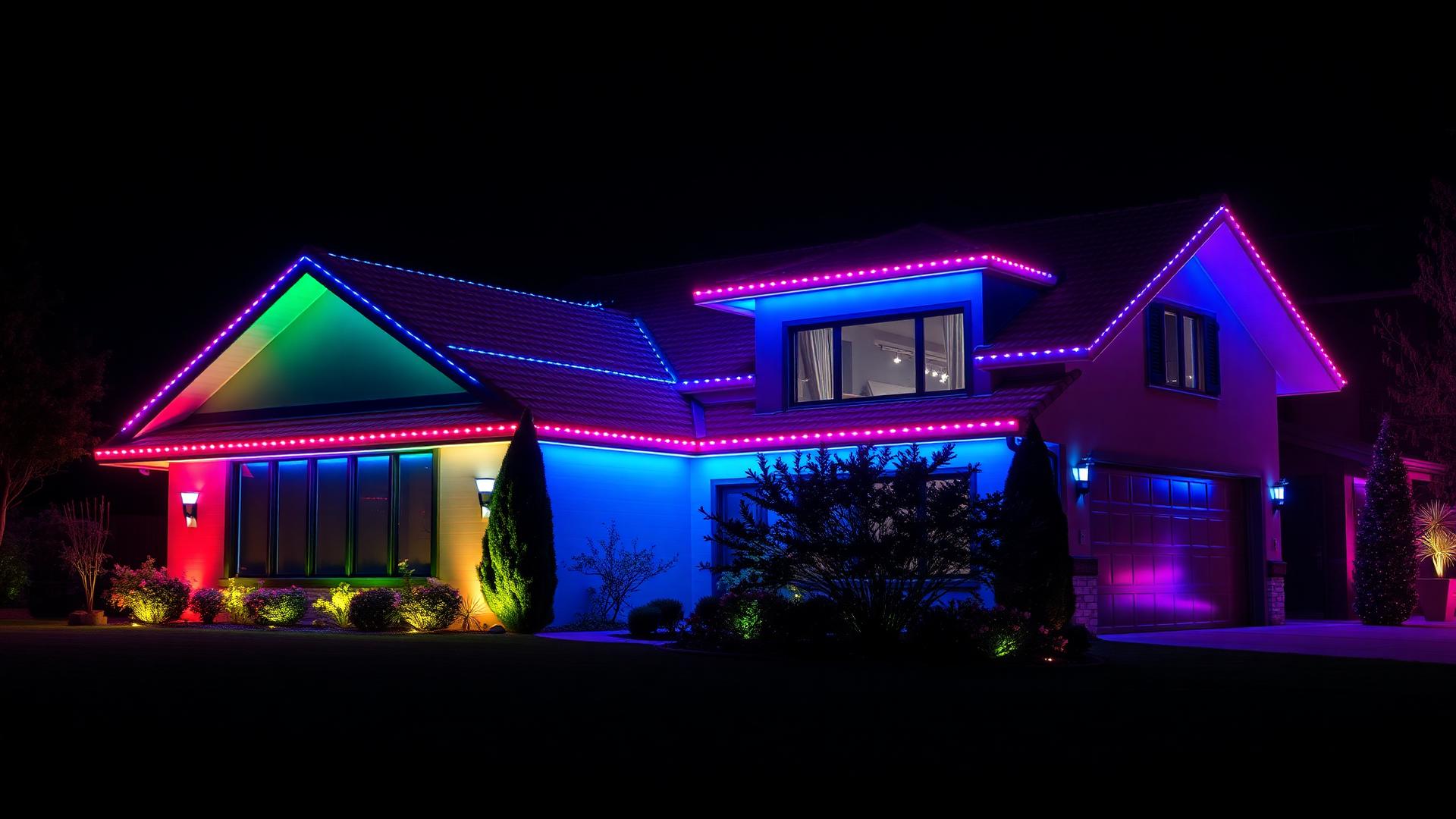 Roofline lit with a preset